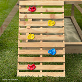 Outdoor Play Equipment: ROVO KIDS Wooden Tower Cubby House with Slide, Sandpit, Climbing Wall, Noughts & Crosses, Natural Colour