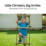 Outdoor Play Equipment: ROVO KIDS Ultimate Outdoor Monkey Bars Playset Frame, with Climbing Wall, Disc Swing, Rope Ladder