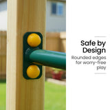 Outdoor Play Equipment: ROVO KIDS Ultimate Outdoor Monkey Bars Playset Frame, with Climbing Wall, Disc Swing, Rope Ladder