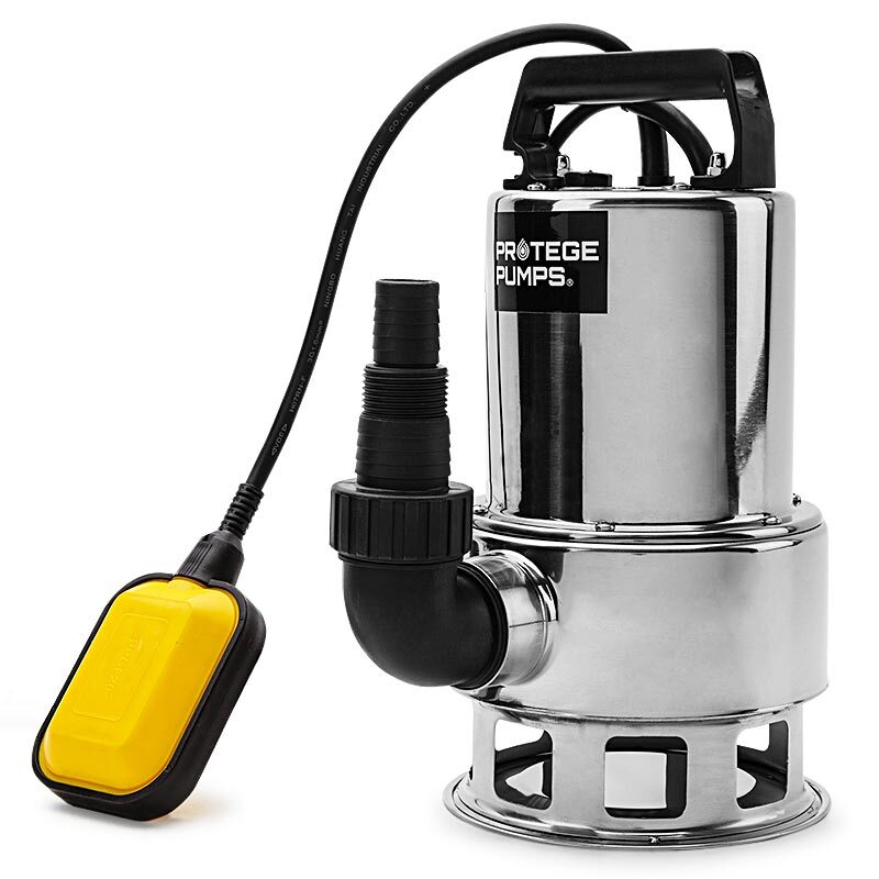 Sewage Pumps: PROTEGE 1500W Submersible Dirty Water Pump Bore Tank Well Steel Automatic Clean