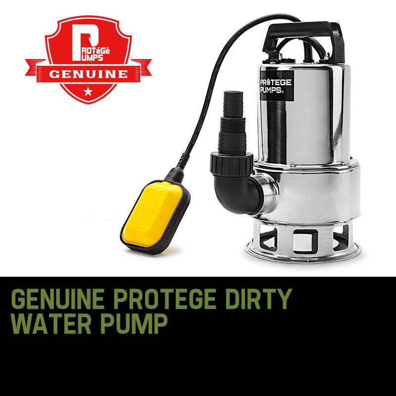 Sewage Pumps: PROTEGE 1500W Submersible Dirty Water Pump Bore Tank Well Steel Automatic Clean