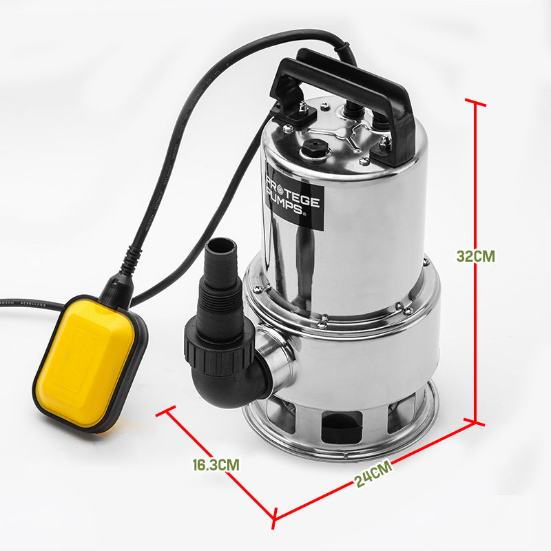 Sewage Pumps: PROTEGE 1500W Submersible Dirty Water Pump Bore Tank Well Steel Automatic Clean