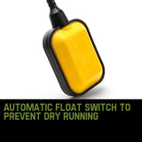 Sewage Pumps: PROTEGE 1500W Submersible Dirty Water Pump Bore Tank Well Steel Automatic Clean