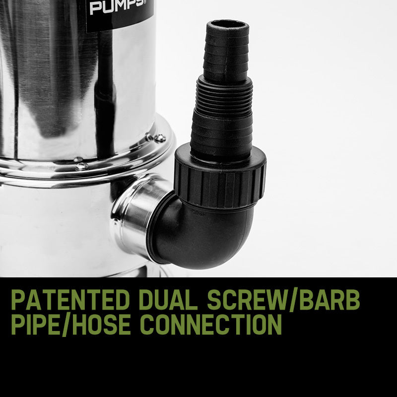 Sewage Pumps: PROTEGE 1500W Submersible Dirty Water Pump Bore Tank Well Steel Automatic Clean