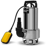 Sewage Pumps: PROTEGE 2000W Submersible Dirty Water Pump Bore Tank Well Steel Automatic