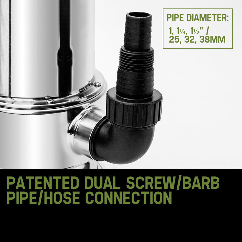 Sewage Pumps: PROTEGE 2000W Submersible Dirty Water Pump Bore Tank Well Steel Automatic
