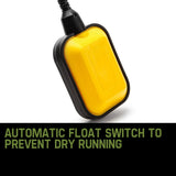 Sewage Pumps: PROTEGE 2000W Submersible Dirty Water Pump Bore Tank Well Steel Automatic