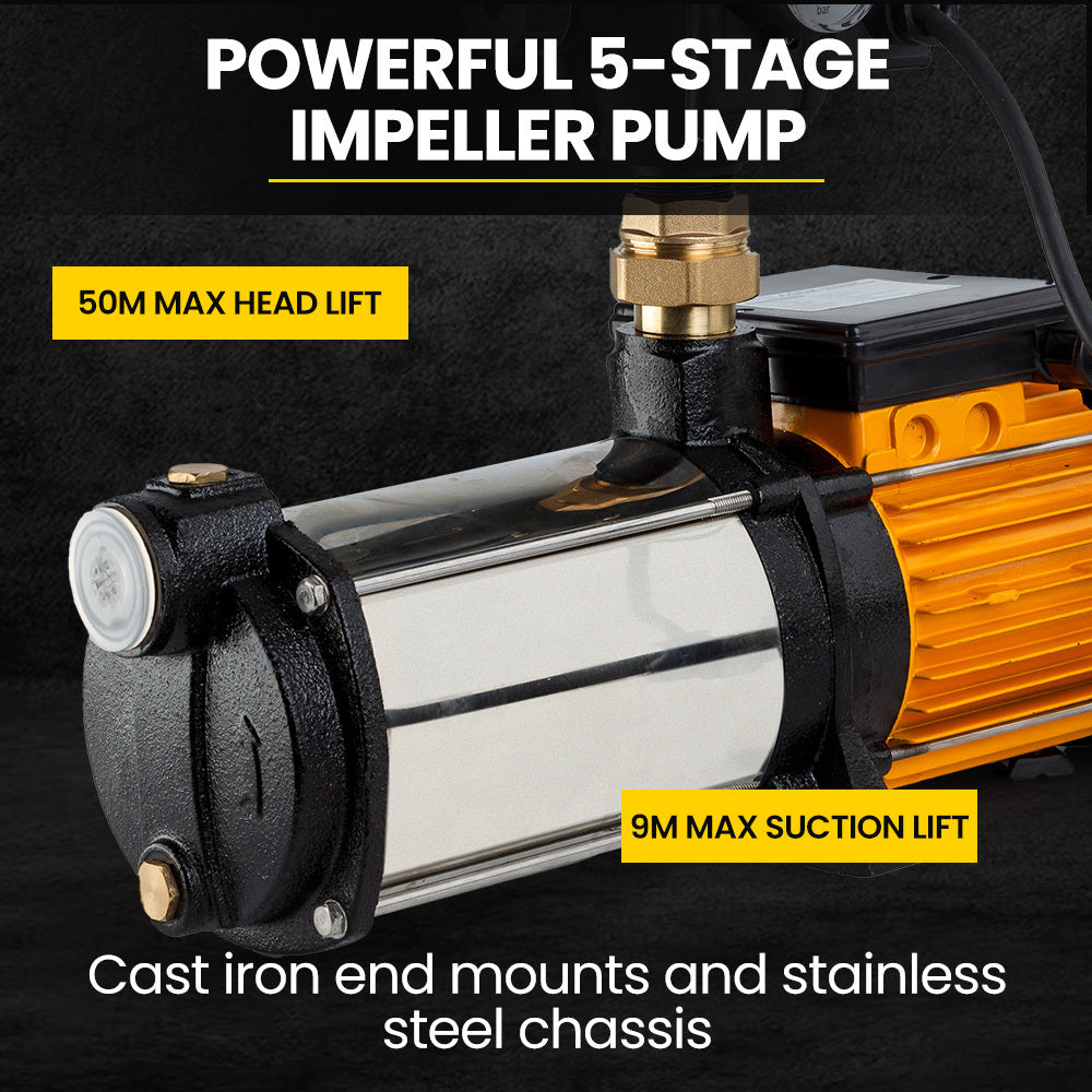 Irrigation Pumps: Protege Multi Stage Water Pump High Pressure Rain Tank Garden Farm House
