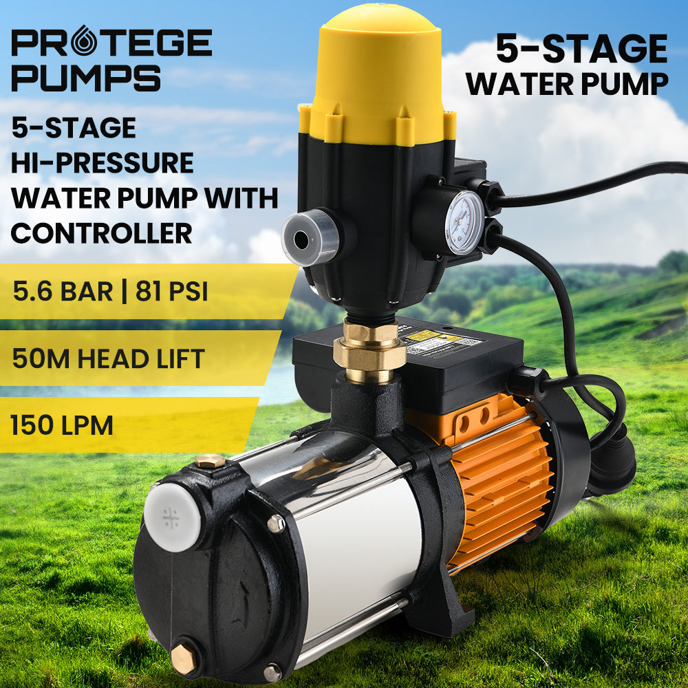 Irrigation Pumps: Protege Multi Stage Water Pump High Pressure Rain Tank Garden Farm House