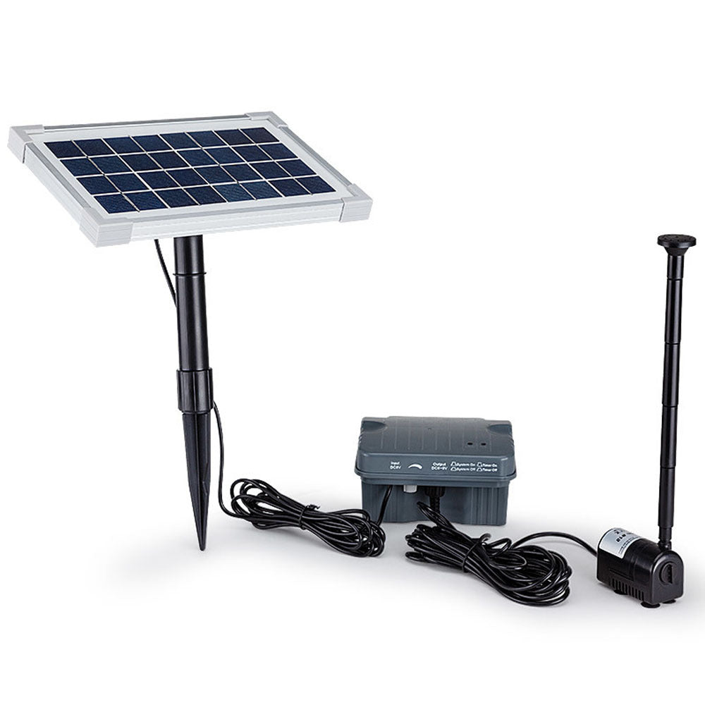 Fountains & Ponds: Protege 25W Solar Powered Fountain Submersible Water Pump with Battery Pond Kit Garden