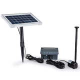 Fountains & Ponds: Protege 25W Solar Powered Fountain Submersible Water Pump with Battery Pond Kit Garden