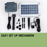 Fountains & Ponds: Protege 25W Solar Powered Fountain Submersible Water Pump with Battery Pond Kit Garden