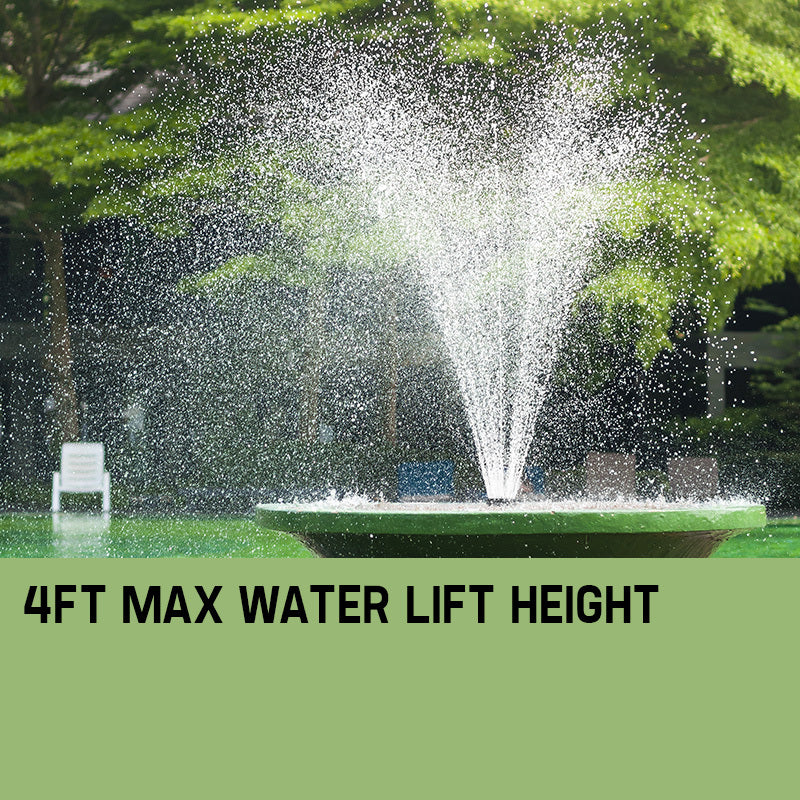 Fountains & Ponds: Protege 25W Solar Powered Fountain Submersible Water Pump with Battery Pond Kit Garden