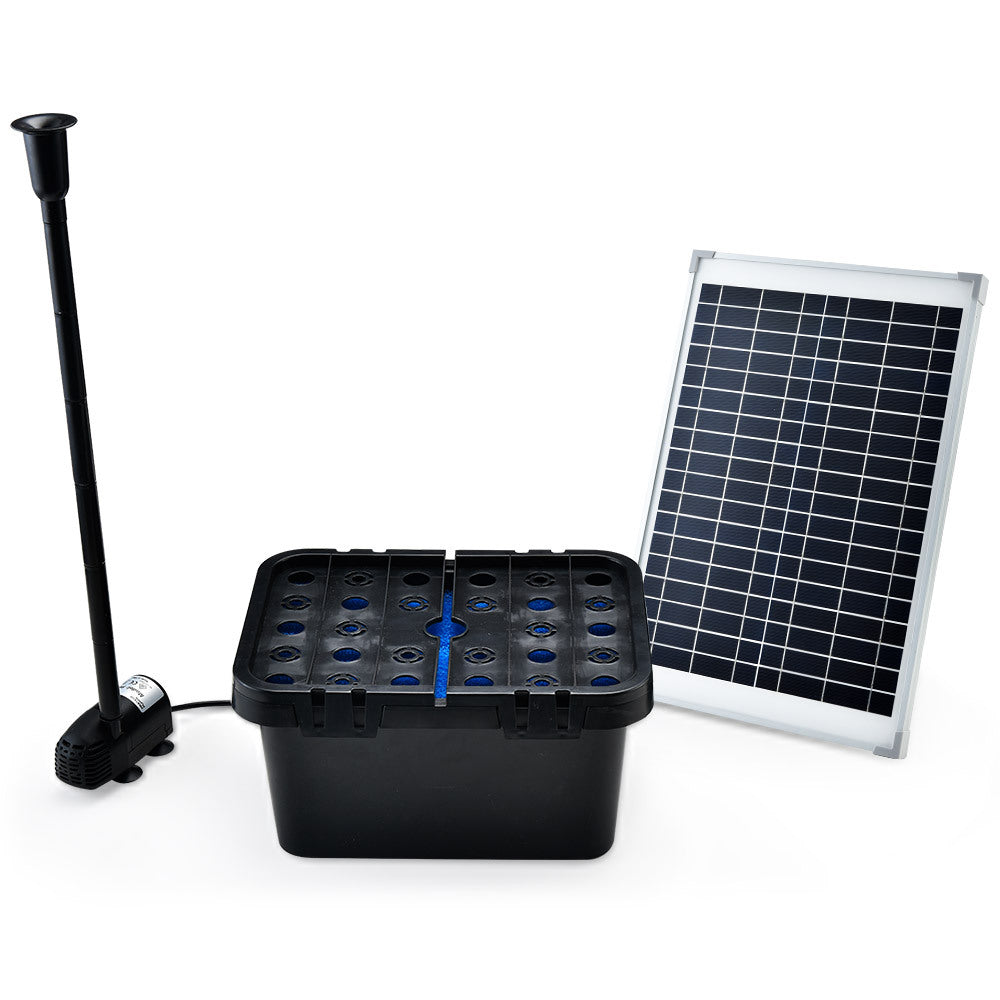 Fountains & Ponds: PROTEGE 10W Solar Powered Water Fountain Pump Pond Kit with Eco Filter Box