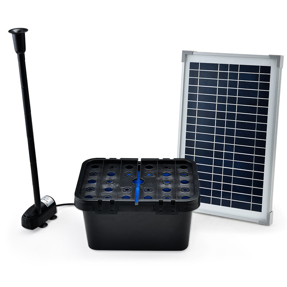 Fountains & Ponds: PROTEGE 20W Solar Fountain Pump Garden Water Pool Pond Kit with Eco Filter Box