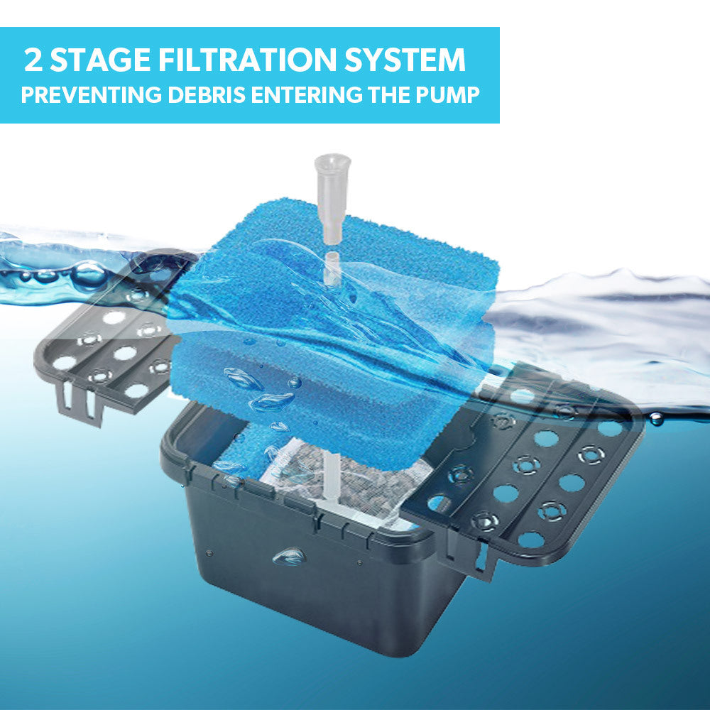 Fountains & Ponds: PROTEGE 20W Solar Fountain Pump Garden Water Pool Pond Kit with Eco Filter Box