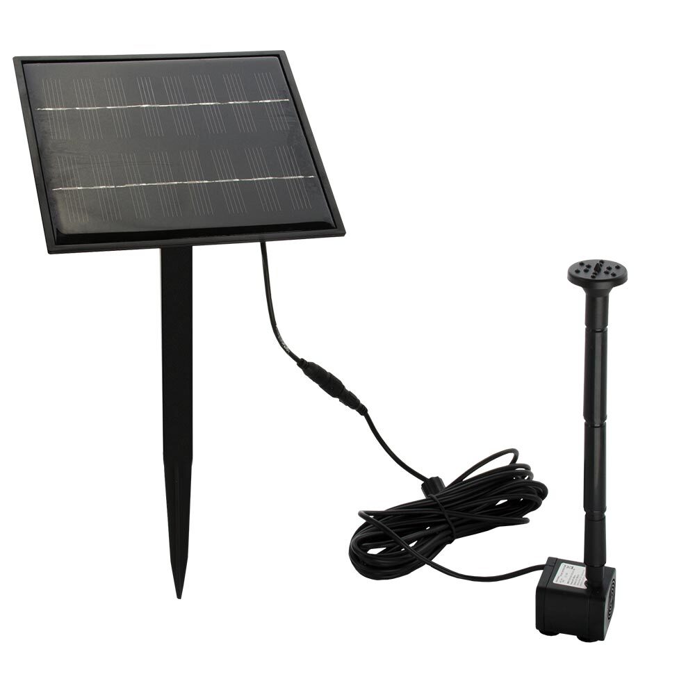 Fountains & Ponds: PROTEGE 5W Solar Powered Fountain Submersible Water Pump Panel Kit Garden Pond