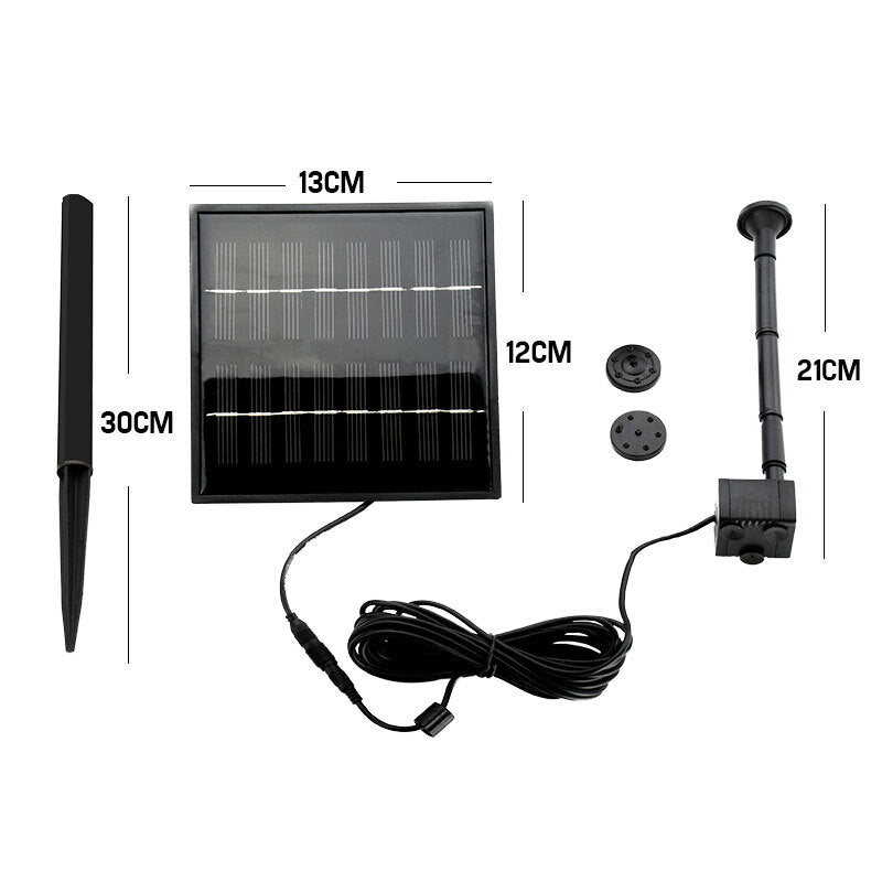 Fountains & Ponds: PROTEGE 5W Solar Powered Fountain Submersible Water Pump Panel Kit Garden Pond