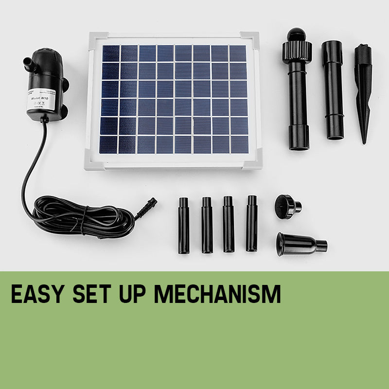 Fountains & Ponds: Protege 20W Solar Fountain Submersible Water Pump Power Panel Kit Garden Pond