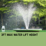Fountains & Ponds: Protege 20W Solar Fountain Submersible Water Pump Power Panel Kit Garden Pond