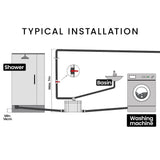 Sewage Pumps: PROTEGE Grey Water Pump, with 3 Inlet, for House, Bathroom, Shower, Sink, Washing Machine