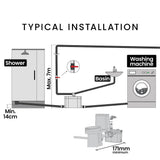 Sewage Pumps: PROTEGE Macerator Pump, with 4 Inlet, for P-Trap Toilet, House, Bathroom, Shower, Sink, Washing Machine