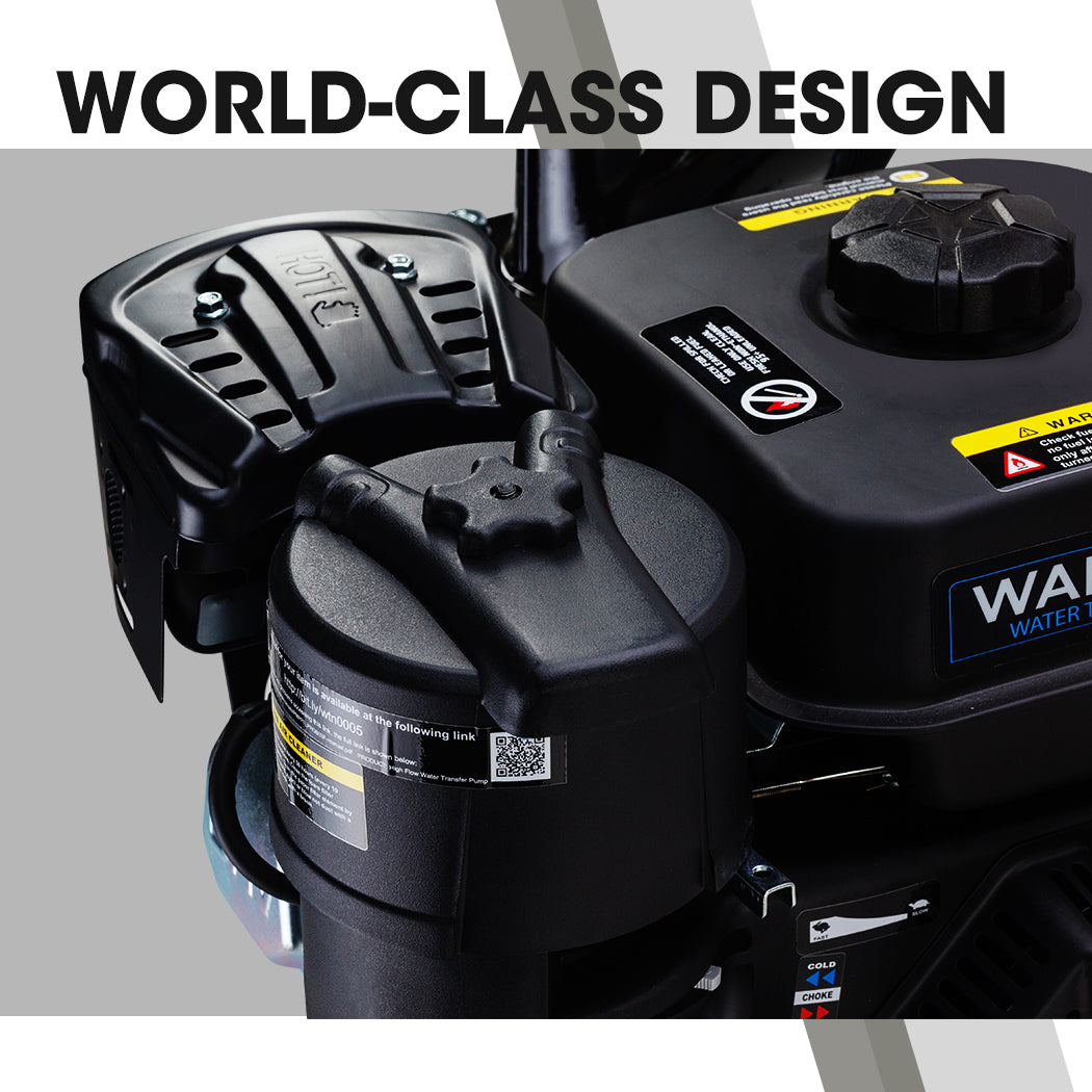 Irrigation Pumps: Warton 8HP 3 Petrol Water Transfer Pump High Pressure Fire Fighting Irrigation