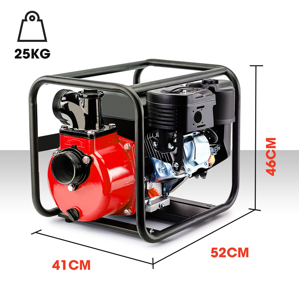 Irrigation Pumps: Warton 8HP 3 Petrol Water Transfer Pump High Pressure Fire Fighting Irrigation