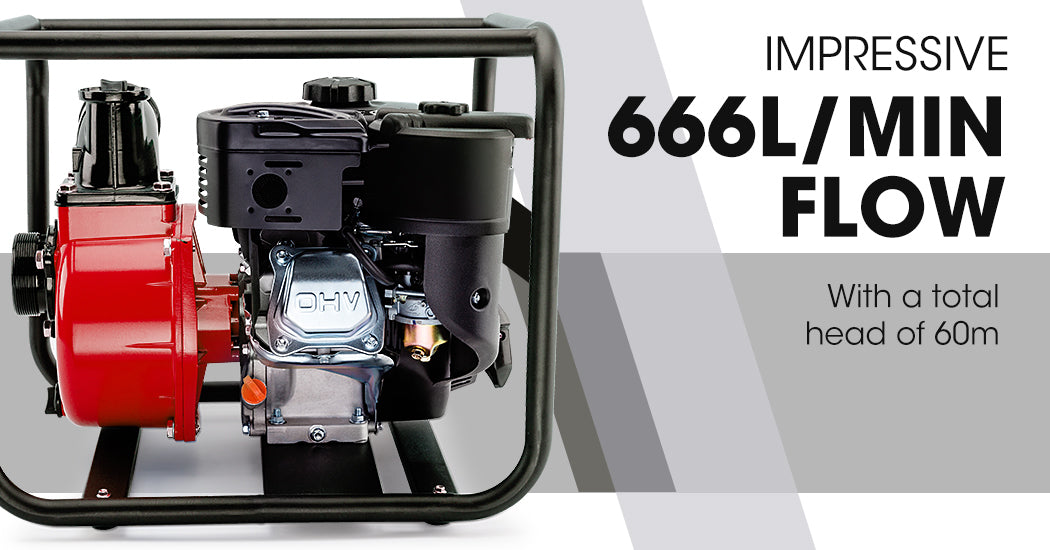 Irrigation Pumps: Warton 8HP 3 Petrol Water Transfer Pump High Pressure Fire Fighting Irrigation
