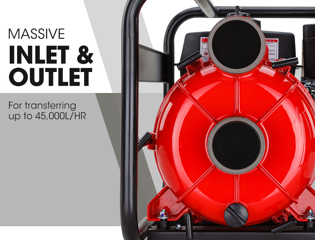 Irrigation Pumps: WARTON 8HP 3 Petrol Trash Water Transfer Pump Pressure Firefighting Irrigation