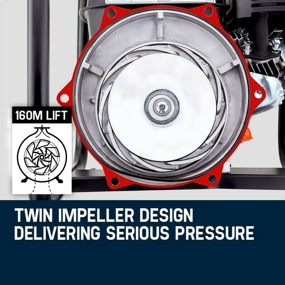 Irrigation Pumps: WARTON Petrol Water Pump 8HP Fire Fighting High Pressure Transfer Irrigation 4