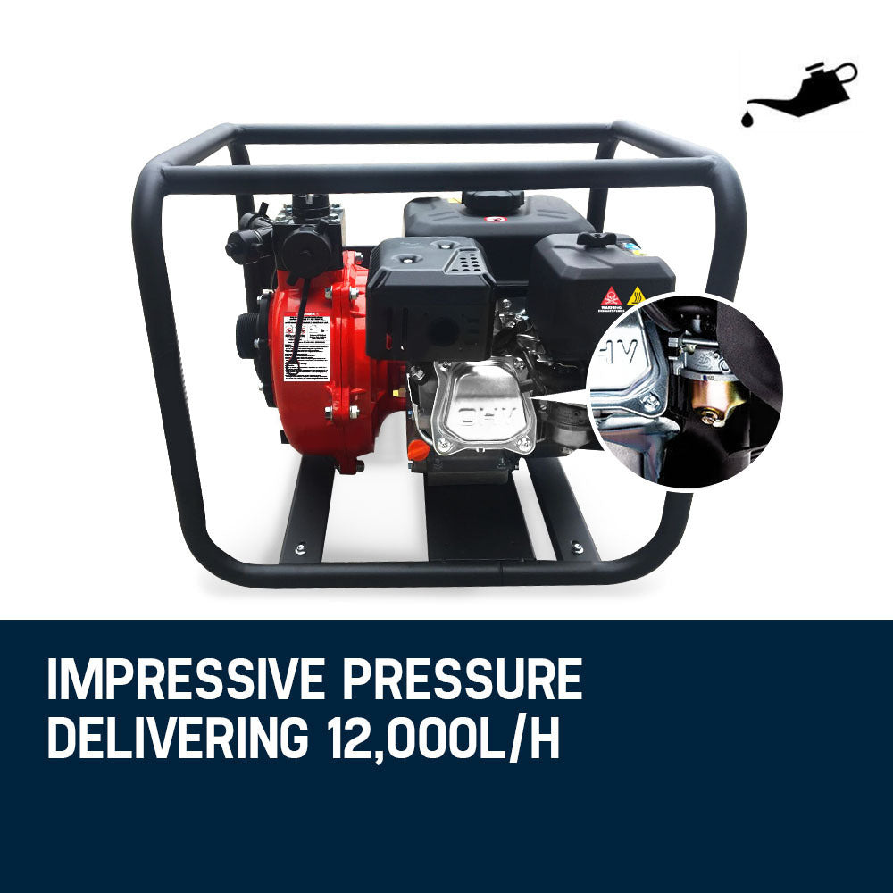 Irrigation Pumps: WARTON Petrol Water Pump 8HP Fire Fighting High Pressure Transfer Irrigation 4