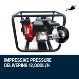 Irrigation Pumps: WARTON Petrol Water Pump 8HP Fire Fighting High Pressure Transfer Irrigation 4