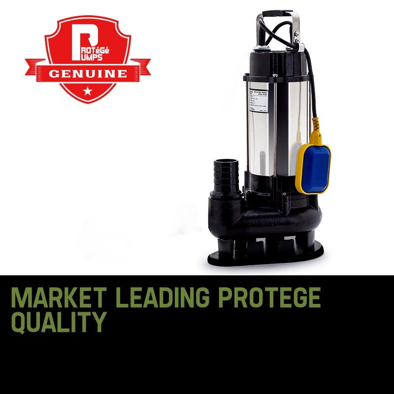 Sewage Pumps: PROTEGE 2250W Submersible Dirty Water Pump Sewage Bore Septic Tank Well Sewerage