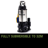 Sewage Pumps: PROTEGE 2250W Submersible Dirty Water Pump Sewage Bore Septic Tank Well Sewerage