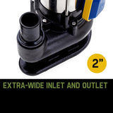 Sewage Pumps: PROTEGE 2250W Submersible Dirty Water Pump Sewage Bore Septic Tank Well Sewerage