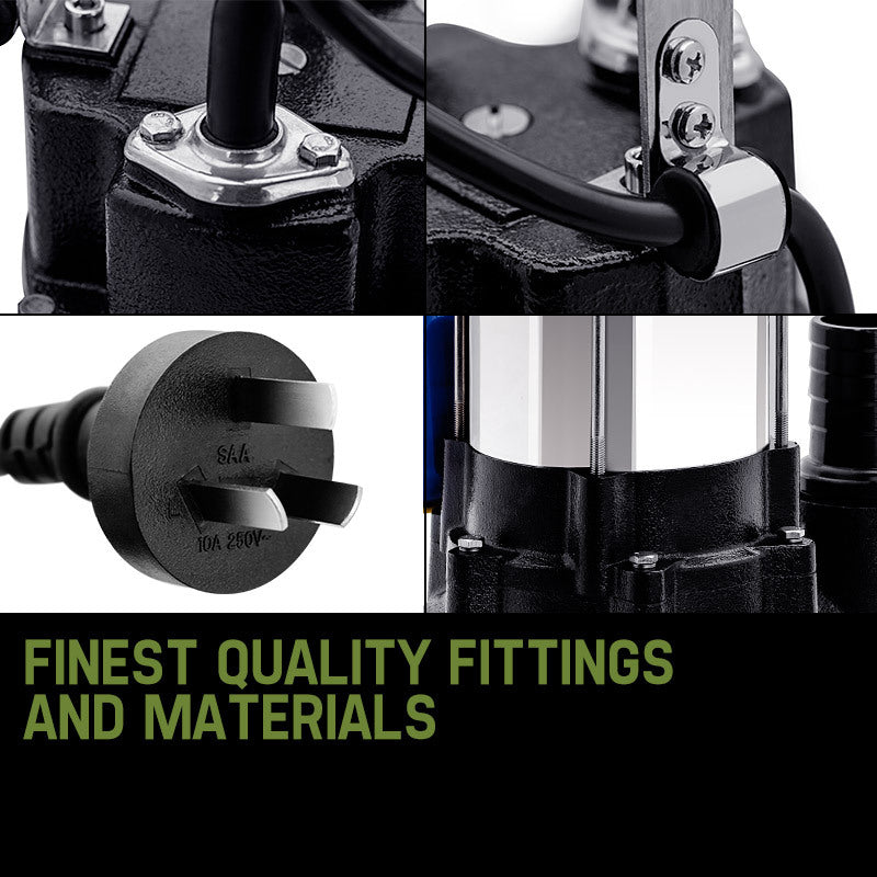 Sewage Pumps: PROTEGE 2250W Submersible Dirty Water Pump Sewage Bore Septic Tank Well Sewerage