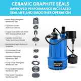 Sewage Pumps: PROTEGE Tight Access Clean/Grey Water Submersible Sump Pump, Vertical Float Switch