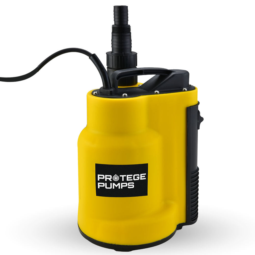 Sewage Pumps: PROTEGE Tight Access Clean/Grey Water Submersible Sump Pump, Integrated Float Switch