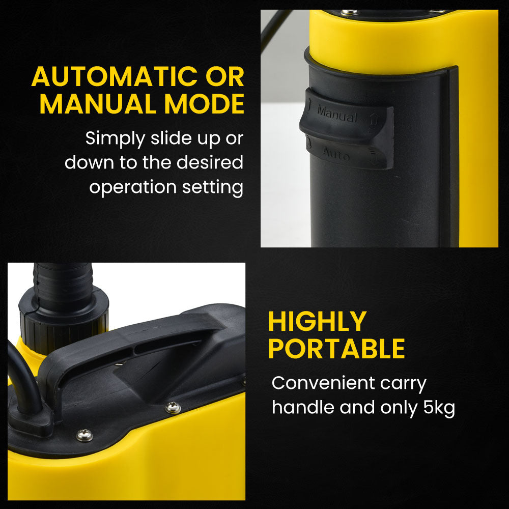 Sewage Pumps: PROTEGE Tight Access Clean/Grey Water Submersible Sump Pump, Integrated Float Switch