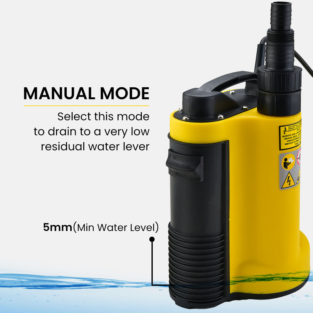 Sewage Pumps: PROTEGE Tight Access Clean/Grey Water Submersible Sump Pump, Integrated Float Switch