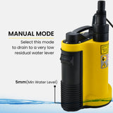 Sewage Pumps: PROTEGE Tight Access Clean/Grey Water Submersible Sump Pump, Integrated Float Switch