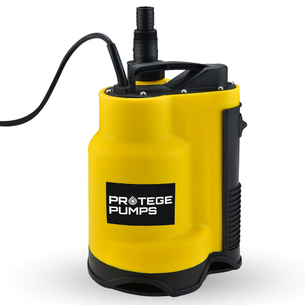 Sewage Pumps: PROTEGE Tight Access Dirty Water Submersible Sump Pump, Integrated Float Switch