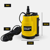 Sewage Pumps: PROTEGE Tight Access Dirty Water Submersible Sump Pump, Integrated Float Switch