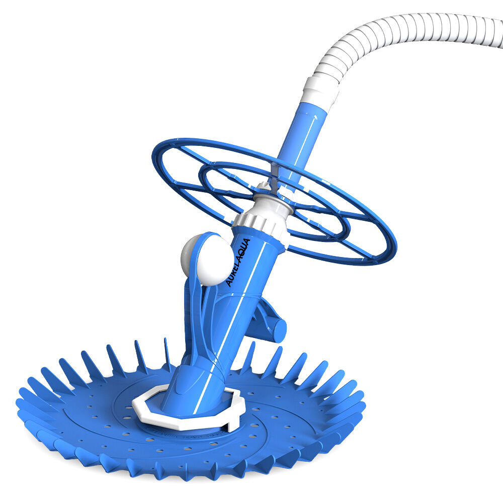 Pool Sweeps & Vacuums: AURELAQUA Automatic Pool Cleaner, Flow-valve Suction Tech for Floors, Walls & Waterline