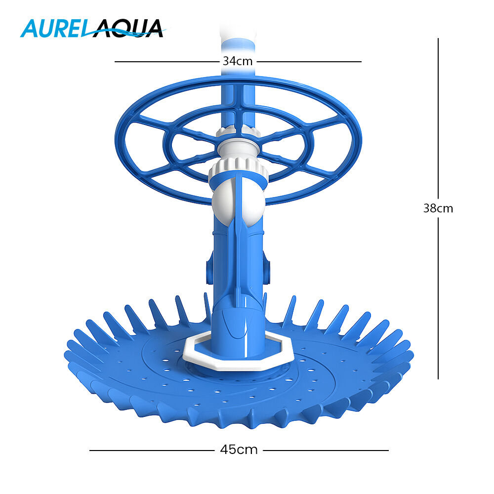 Pool Sweeps & Vacuums: AURELAQUA Automatic Pool Cleaner, Flow-valve Suction Tech for Floors, Walls & Waterline