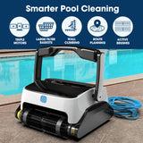 Pool Sweeps & Vacuums: WYBOT Grampus 800 Robotic Pool Cleaner, Automatic Vacuum with Quick Clean, Wall Climbing Capability, Powerful Triple Motors, Large Filter Baskets, Ideal for Large In-Ground Pools