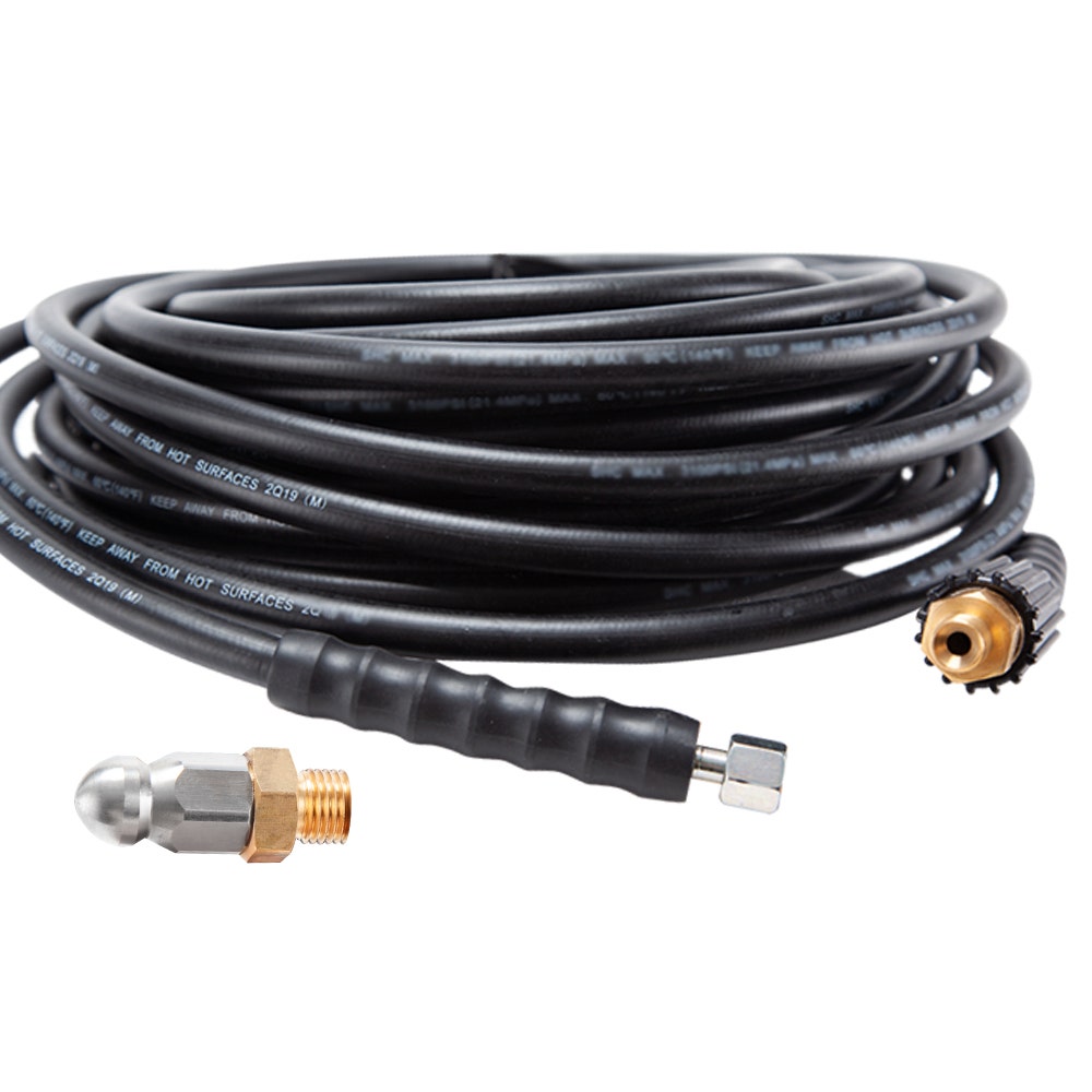 Outdoor Power Equipment: Jet-USA 20M Petrol Pressure Washer Hose Extension with Drain Cleaner Nozzle Accesory Pack