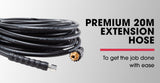 Outdoor Power Equipment: Jet-USA 20M Petrol Pressure Washer Hose Extension with Drain Cleaner Nozzle Accesory Pack