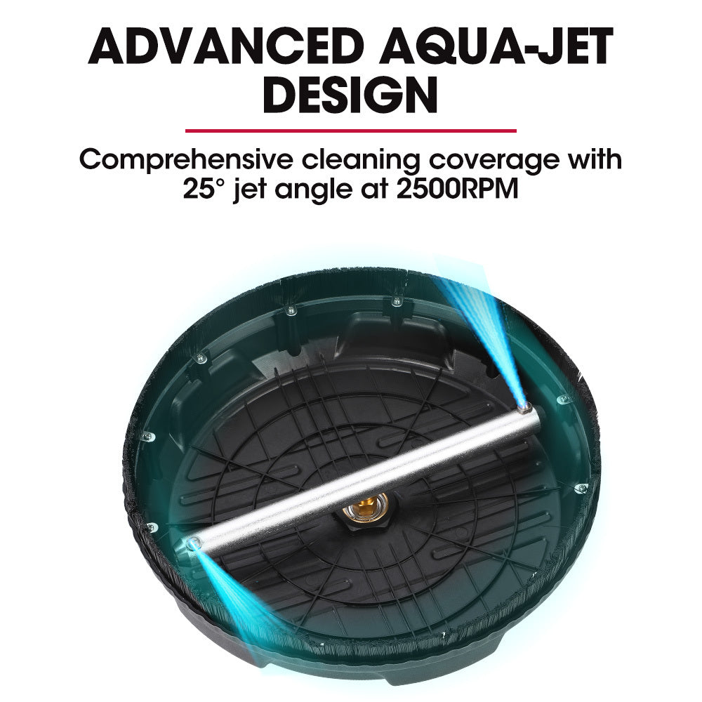Outdoor Power Equipment: Jet-USA 15" Nylon Pressure Washer Surface Cleaner, 1/4" Fitting, For Concrete Driveway Patio Floor